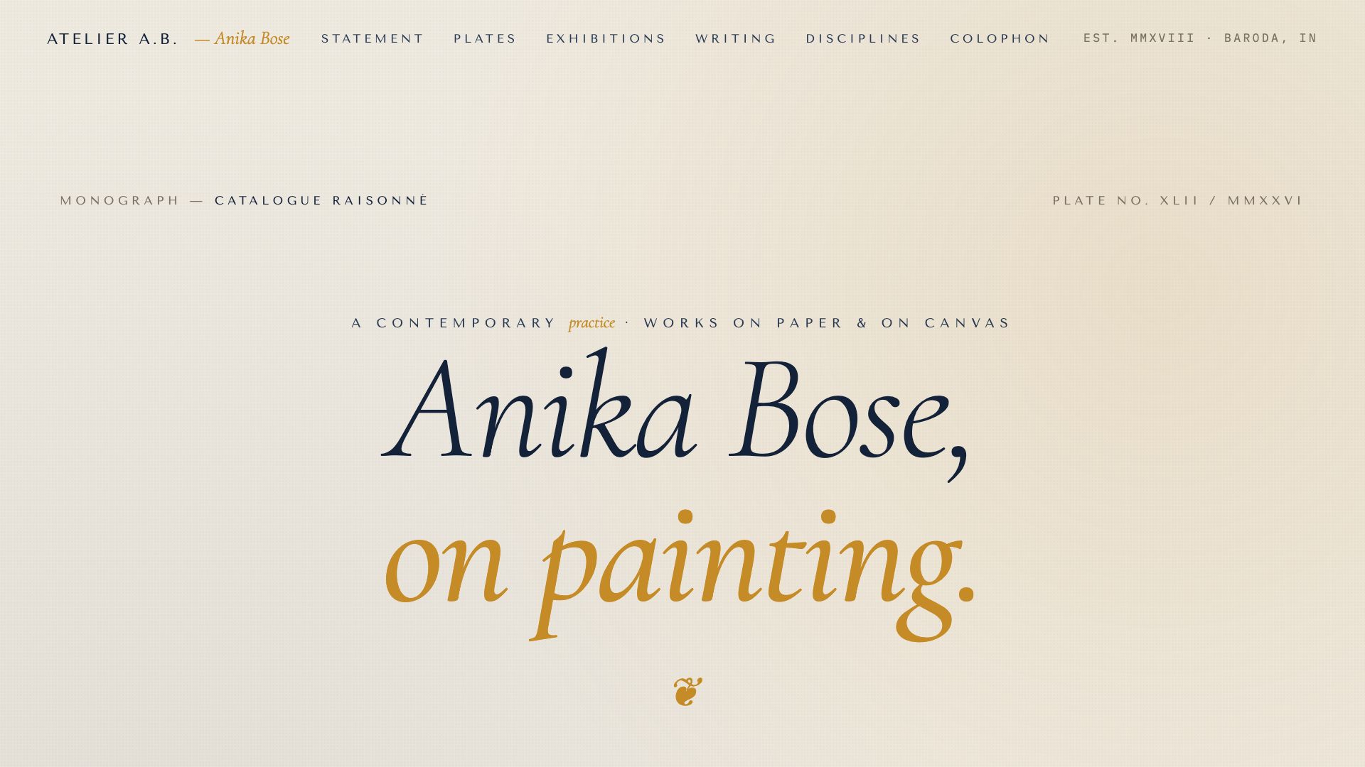 Artist Portfolio template preview