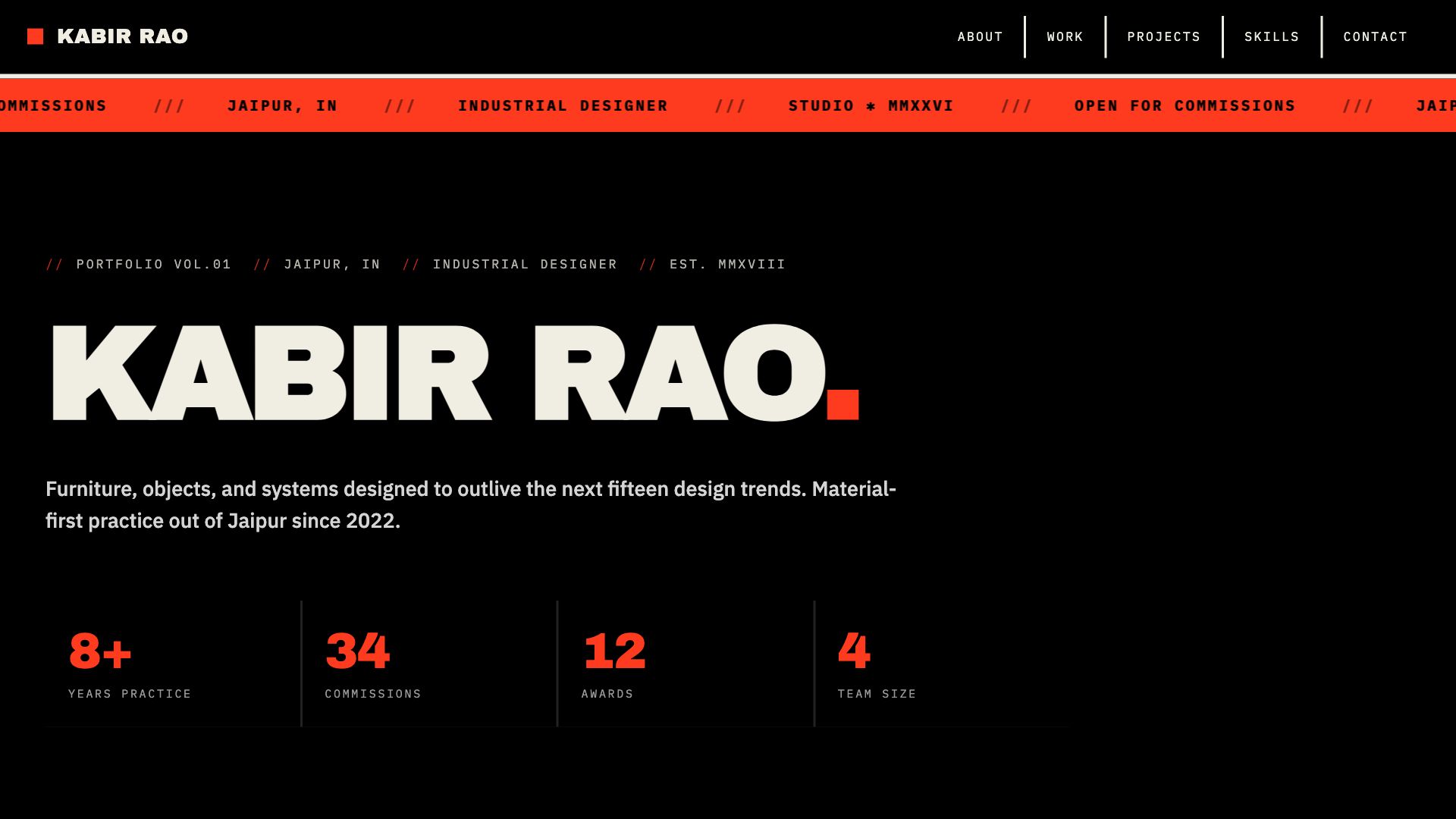 Brutalist Grid template preview