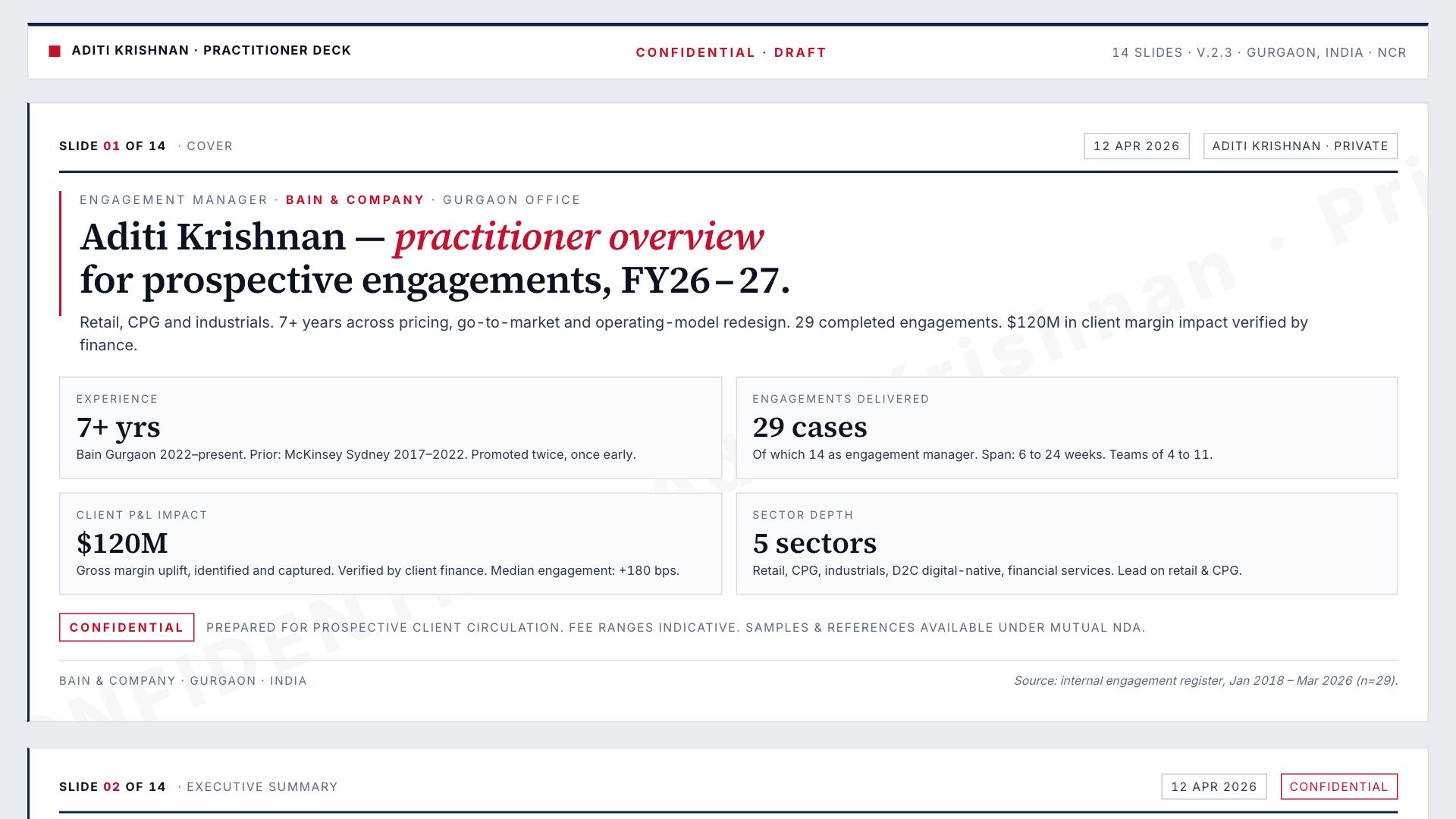 Consultant Slide Deck template preview