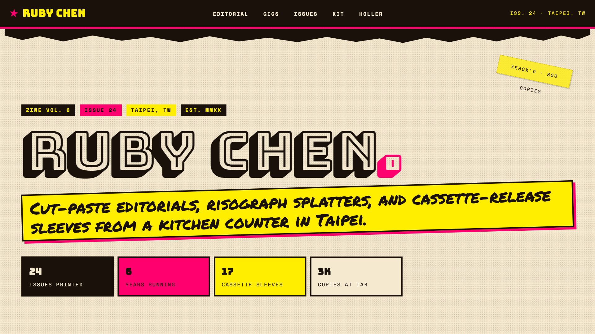 Retro Zine template preview